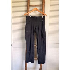 Athleta Cargo Hiking Pants Womens Small Petite Black  Purple Accents
